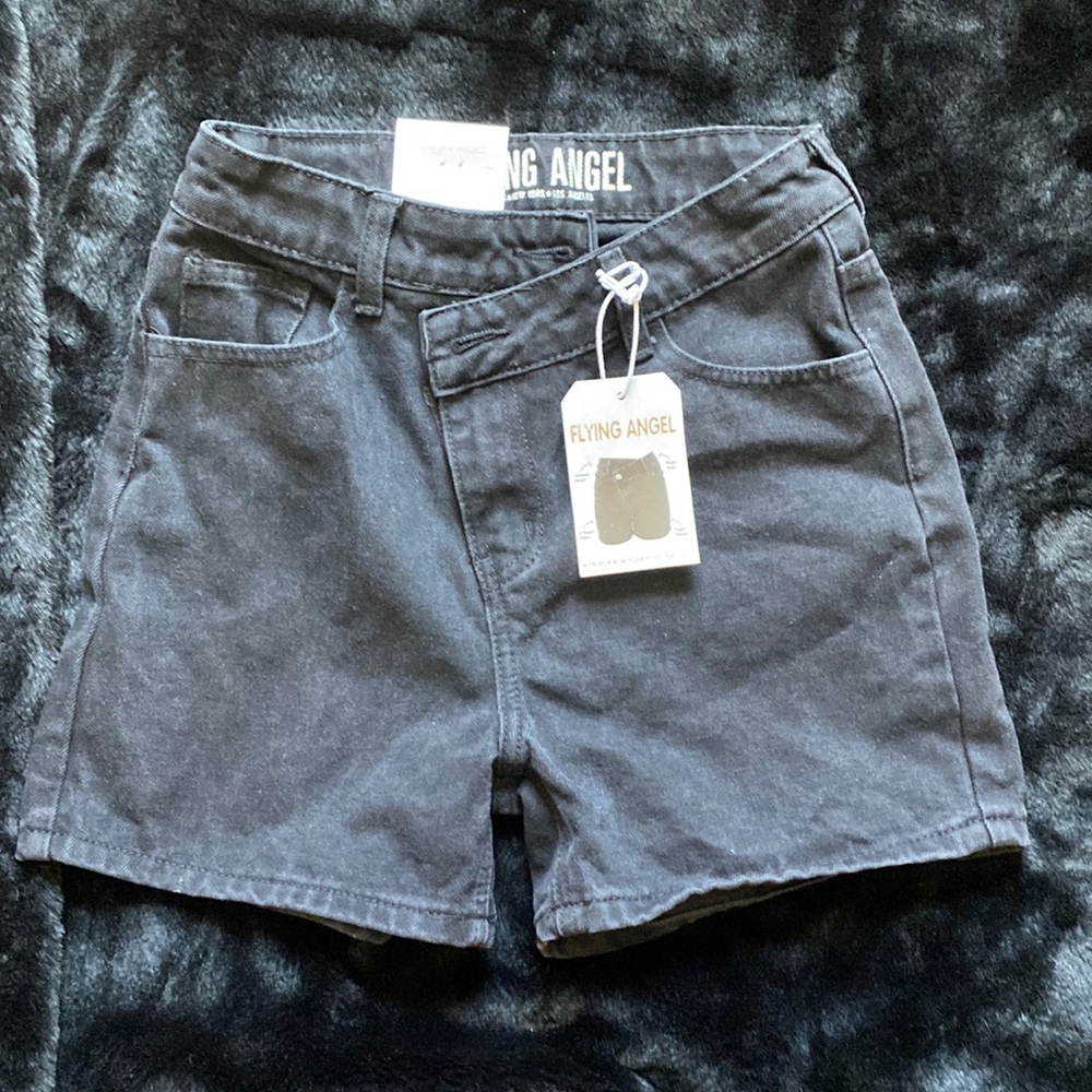 womens black shorts